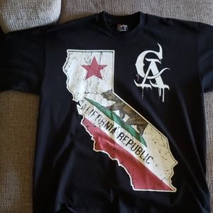 Black Short sleeve graphic tee shirt #California #Cali